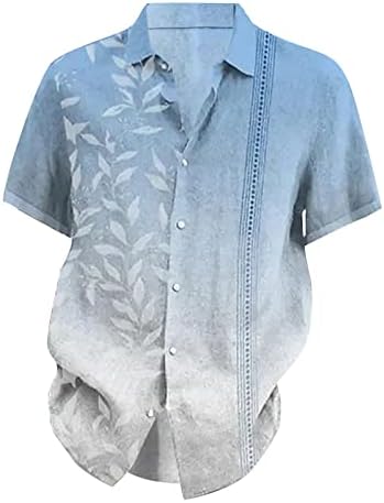 Camisas masculinas Ymosrh Designer de primavera Summer Summer casual linho de linho sólido Camisetas de manga curta soltas