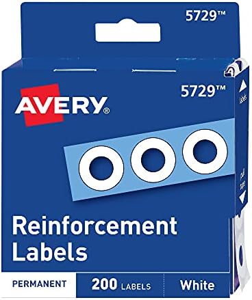 Avery Hole Reforcements, White, 1000/pack, PK - AVE05720