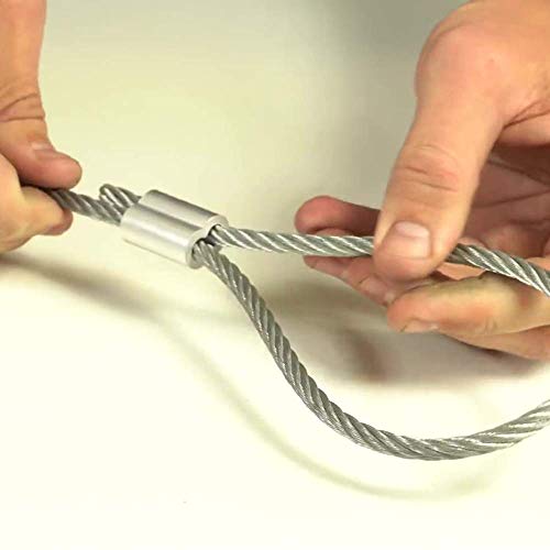 Higood Aluminium Crinping Loop Manga para cabo de aço de 5/32 de diâmetro e cabo