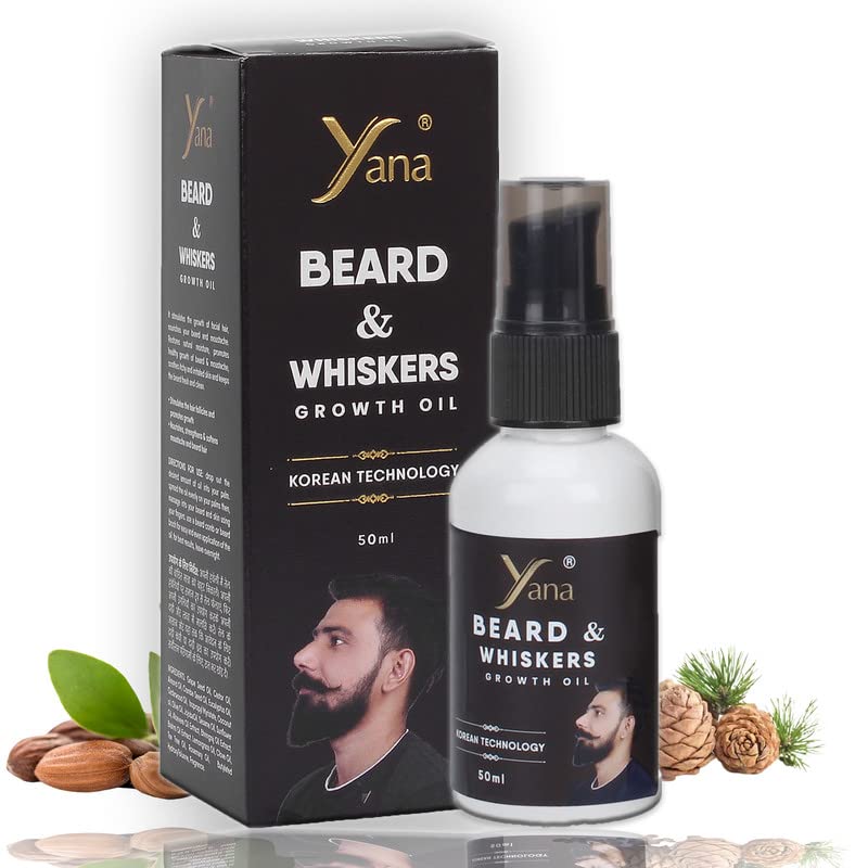 Bigodes de Yana e óleo de barba para barba danificada a seco e crescimento orgânico