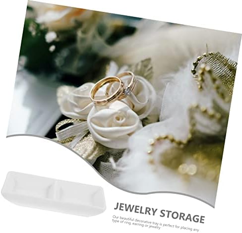 Colares decorativos de zerodeko 5pcs que servem anel de anel de anel de anel para jantar jóias de jóias de namorada vela cerâmica dividida Dividir dedo jóias brancas de jóias
