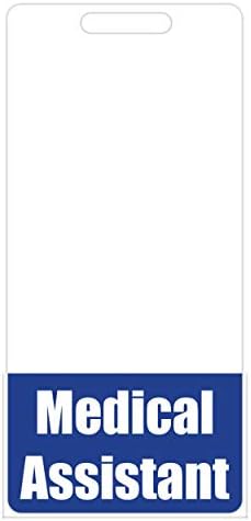 Badge Medical Assistant Badge - Tags verticais de crachá pesado para MAS - Cartão de identificação de crachá de dupla face