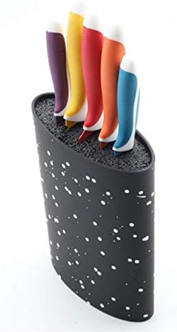 Miss Z Stand For Knives Oval Knife Block Solder com Black Nylon Insert Kitchen Kitchen Tool Holder Storage Kitchen