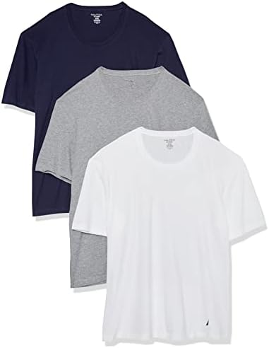 Pacotes de camisetas-multi da tripulação de algodão masculino de algodão masculino