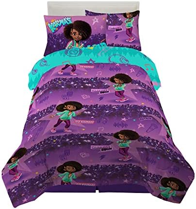 Bedding World Kids de Franco Karma super macio e lençol e lençol com sham, 5 peças de tamanho duplo
