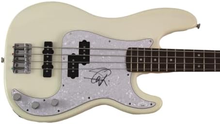 Steve Harris assinou autógrafo em tamanho grande White Fender Electric Bass Guitar C w/ James Spence JSA Autenticação - Iron Maiden