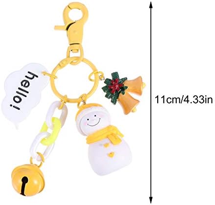 ABOOFAN 1PC Christmas Key Ring Snowman Key Chain Key Pingente Bag Decoration Party Supply