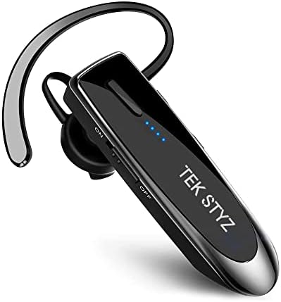 TEK Styz Headset Compatível com Microsoft Lumia 950 SIM duplo em ouvido Bluetooth 5.0 Wireless Wirepiece, Ipx3 à prova d'água, microfones duplos de 24h, redução de ruído