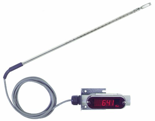 Dwyer Series 641RM Transmissor de velocidade de ar, sonda de 12 , 100 psi com LED