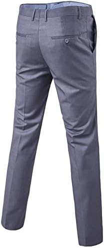Menllish slim elim drench calça cor sólida cor de ajuste magro terno de conforto calça calcária de conforto leve conforto
