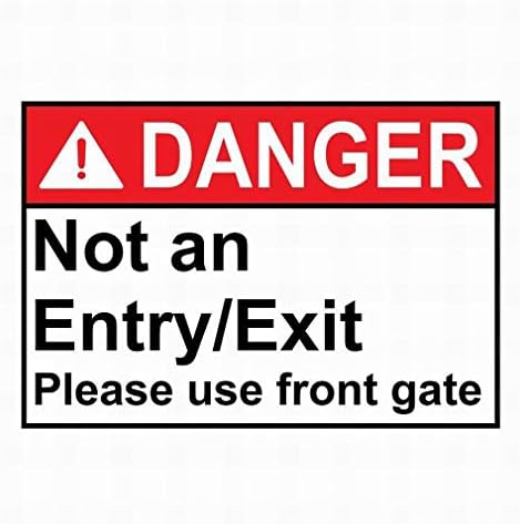 Danger de Dylan Miller, não uma entrada/saída, use portão frontal 12 x 16 polegadas sinal de metal