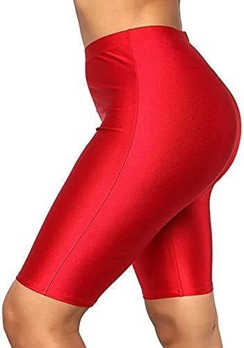 Shorts genéricos de motociclista para mulheres, shorts/calças de yoga ativos de neon, shorts de ioga com shorts de joelho