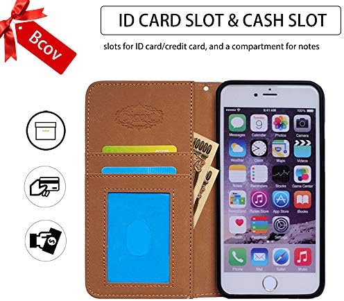 BCOV iPhone 12 mini capa, Hummingbird Purple Flow Flip Phone Caixa de capa de carteira com suporte de cartas Kickstand para