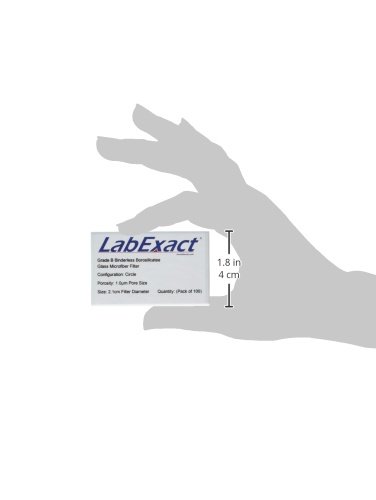 LabExact 1200217 Filtro de microfibra de vidro de grau B, vidro borossilicato sem fichas, 1,0 µm, 2,1cm