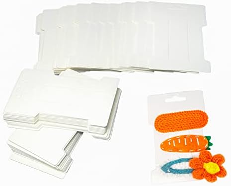 Honbay 100pcs Kraft Paper Clip Exibir cartões de suporte para cabelos para barretas, clipes de cabelo, cordas de cabelo exibição, organização e armazenamento