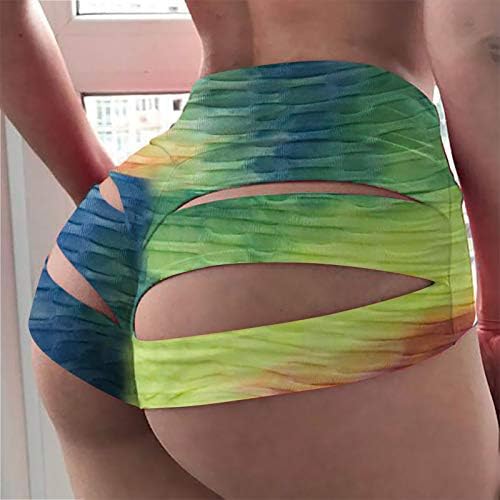 Mulheres cortadas shorts de ioga suor swort scrunch booty calça quente ginástica de ginástica de alta cintura