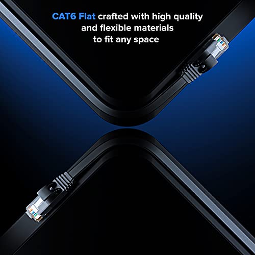 Cabo de 6 pés Ethernet CAT 6 Ft - com um cabo de patch de alta velocidade na Internet e rede de alta velocidade, que economiza
