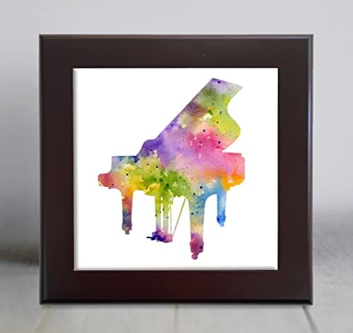 Piano de piano pastel abstrato aquarela arte decorativa