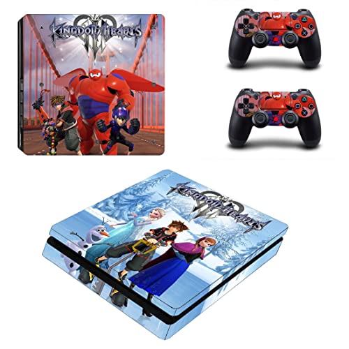 Jogo The Sora Kingdom Role-Playing PS4 ou PS5 Skin Stick Hearts para PlayStation 4 ou 5 Console e 2 Controllers Decal Vinil V11023