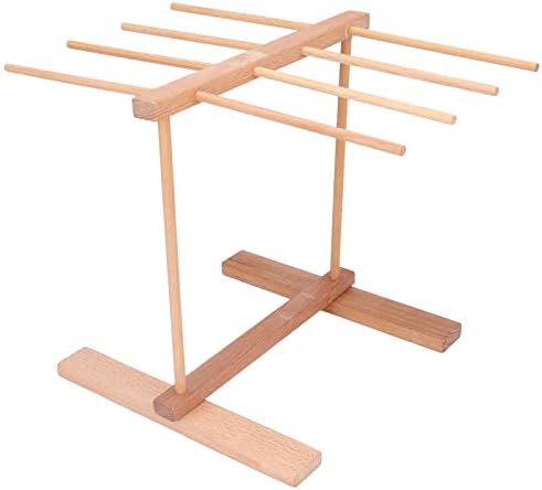 Porta de secagem de macarrão de madeira zunato, suporte de macarrão de madeira 15,4 x 8,7 x 11,8 polegadas para cozinha
