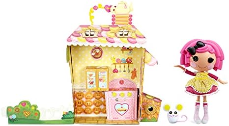 Lalaloopsy Doll- biscoito de açúcar e mouse de animais de estimação, boneca de padeiro de 13 com cabelos rosa, roupa