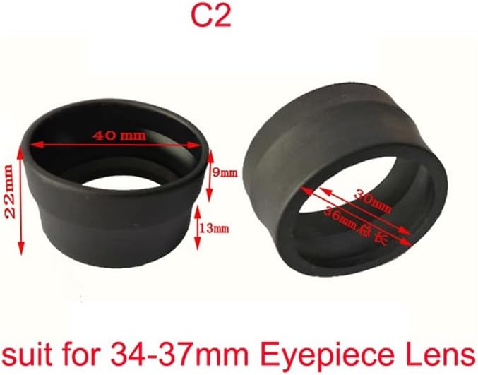 Kit de acessórios para microscópio para adultos 2pcs 33-38mm de proteção ocular de borracha para lentes de lentes de microscópio estéreo de 33-39 mm
