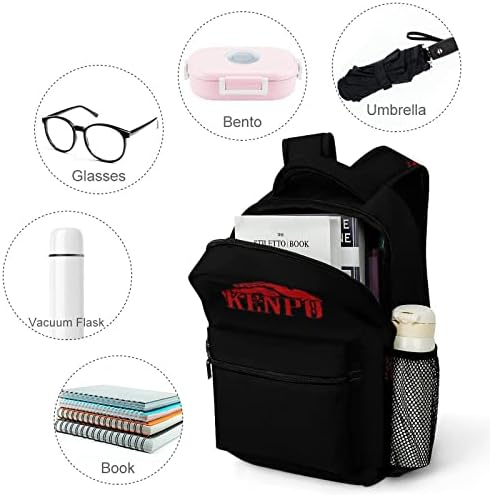 Kenpo Karate Fist Laptop Hand Backpack Bolsa de ombro de moda Viagem Daypack Bookbags para homens Mulheres