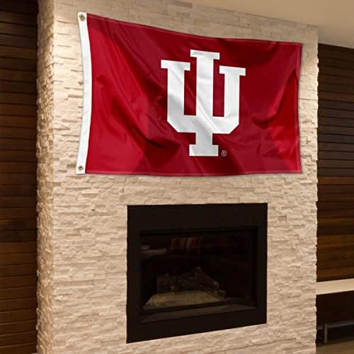 Indiana Hoosiers 2x3 pés bandeira pequena e um conjunto de bandeira dos EUA 3x5