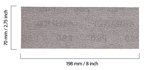 Mirka 9A-150-180 2-3/4 x 8 polegadas 180 Malha de malha abrasiva lençóis sem poeira, caixa de 50 folhas
