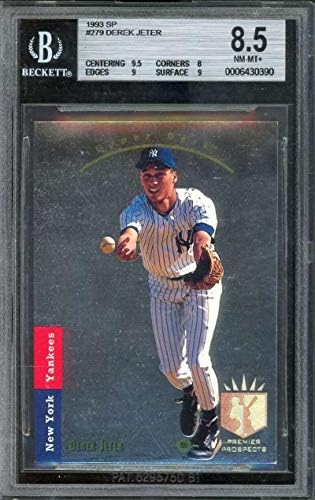 Cartão de Rookie de Derek Jeter 1993 SP #279 BGS 8.5 - Cartões de estreia criados em beisebol