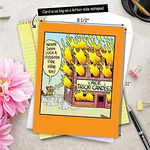 Nobleworks - 1 grande cartão de feliz aniversário - artigos de desenhos animados engraçados para celebrar aniversários - truques