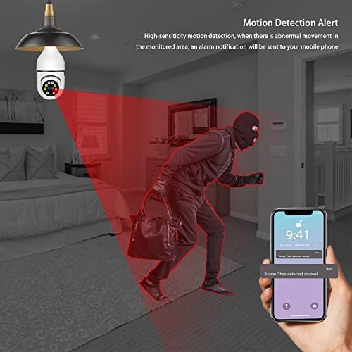 Câmera de lâmpada de tumulto Tuman Pro, câmeras de segurança de vigilância sem fio 3MP em casa, 3MP, visão noturna colorida