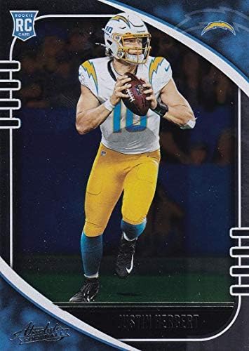 2020 Panini absoluto #167 Justin Herbert RC - Los Angeles Chargers NFL Football Card NM -MT