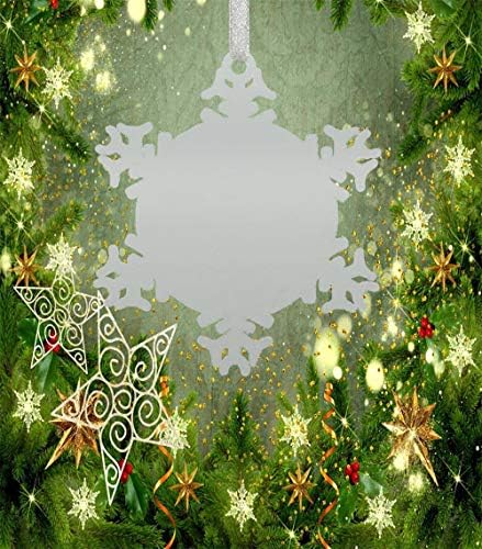 Decoração personalizada de ornamentos de Natal personalizados decoração em forma de floco de neve