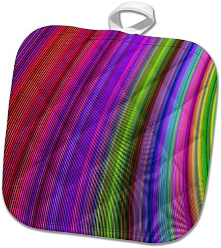 3drose Happy Spring Stripes - Design multicolorido gerado por computador - Potholders