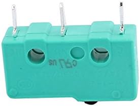 Aexit 5pcs AC250/125V Pontos e acessórios 5A 3 Terminais Momentary Push Button Atuador Micro Switch Outlet Switches Green KW12-0S