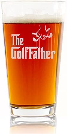 Promoção e Beyond the Golf Pai Beer Pint Glass - Presente engraçado para o pai avô da filha, filho da esposa - Dia dos Pais