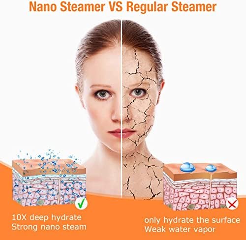蒸脸器 热脸 加湿器 设备 纳米 离子 蒸脸器 面部 清洁 毛孔 女性 Face a vapor de face quente