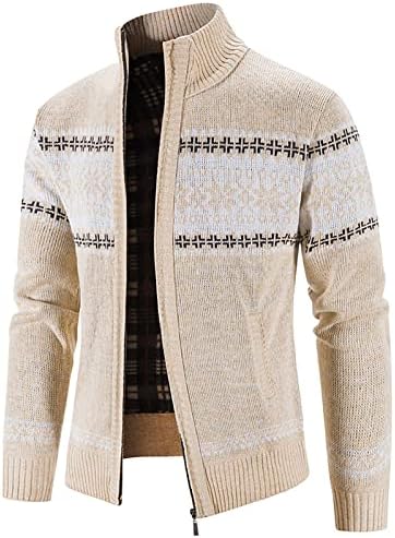 Dudubaby Sweeter Funny Funy para homens Autumn e Winter Fashion Cardigan Cardigã quente Sweater de lapela com capuz