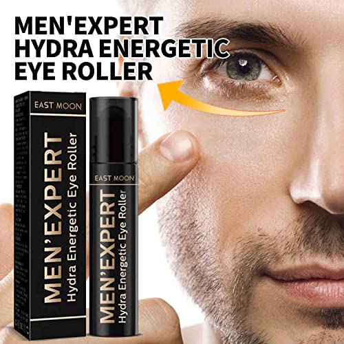 Mens especialista em rolo de olhos enérgicos, hidratante masculino de rolos de olho vital iluminam linhas finas, levantam firmemente círculos pretos e removem sacos de olho, soro de rolos para olhos para olhos inchados e círculos escuros