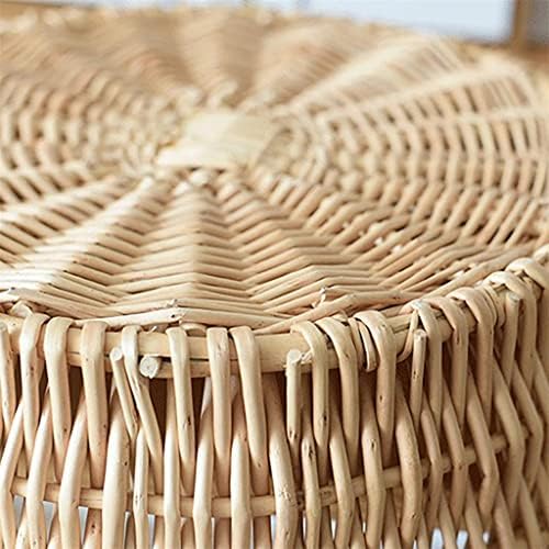 Walnuta Round Wicker Basket Decoration Home Tools Tareds Hand Tools Fruit Breation Storage Basket Dormitório