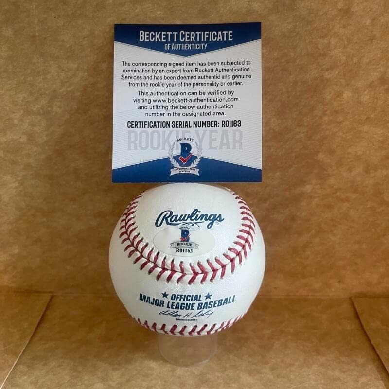 Brandon Nimmo Mets assinou autografado M.L. Baseball BAS Authenticed