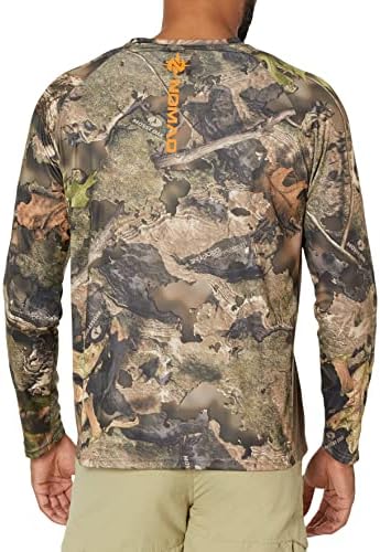 Nomad Men's Standard Pursuit de manga longa Camisa de caça com proteção solar, camuflagem de gotas de carvalho musgo, grande