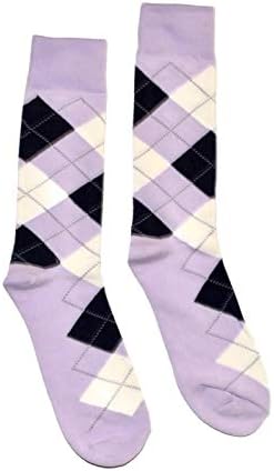 Classy Men's Dress Crew Socks Argyle Pattern 2 Conjunto - Algodão premium