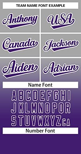 Jersey de beisebol de gradiente personalizado Botão de hip hop para baixo camisetas costuradas nomes personalizados