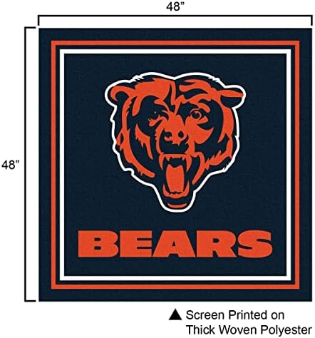 Tocada de mesa de logotipo de Chicago Bears e sobreposição de tampa de mesa quadrada