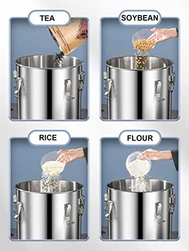 Dispensador de arroz vasilhas de aço inoxidável para cozinha arroz de farinha de grão de grã