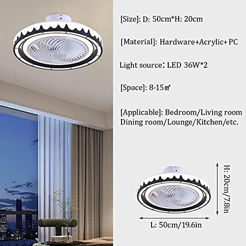 Ventilador de teto de quarto neochy com controle leve e remoto 3 velocidades LEITO DE TETO DE LED DE LED LUZ