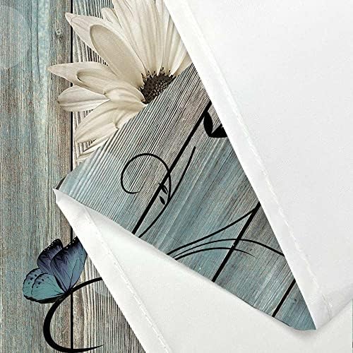 Cortina de chuveiro floral rústico para banheiro, elegantes cortinas de borboletas de floresta, fazenda, cortina