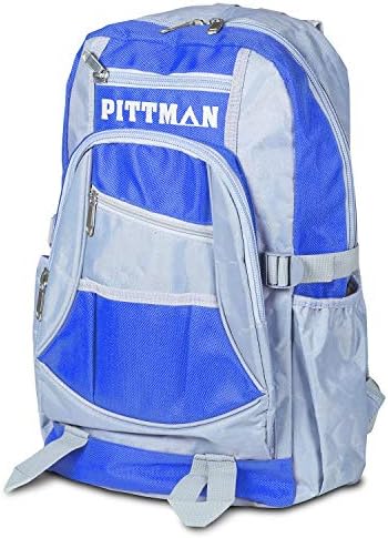 Pittman ao ar livre Twin's Kid's Air Mattress com bomba de ar portátil com bateria com mochila de viagem divertida, azul